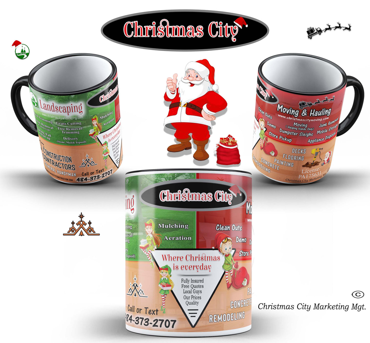 Christmas City Mug 15oz